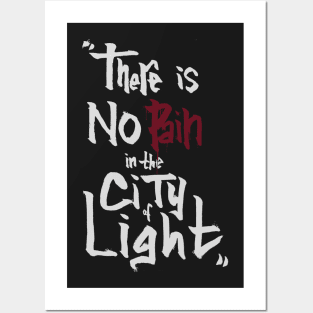 no pain in the city of light - white version Posters and Art